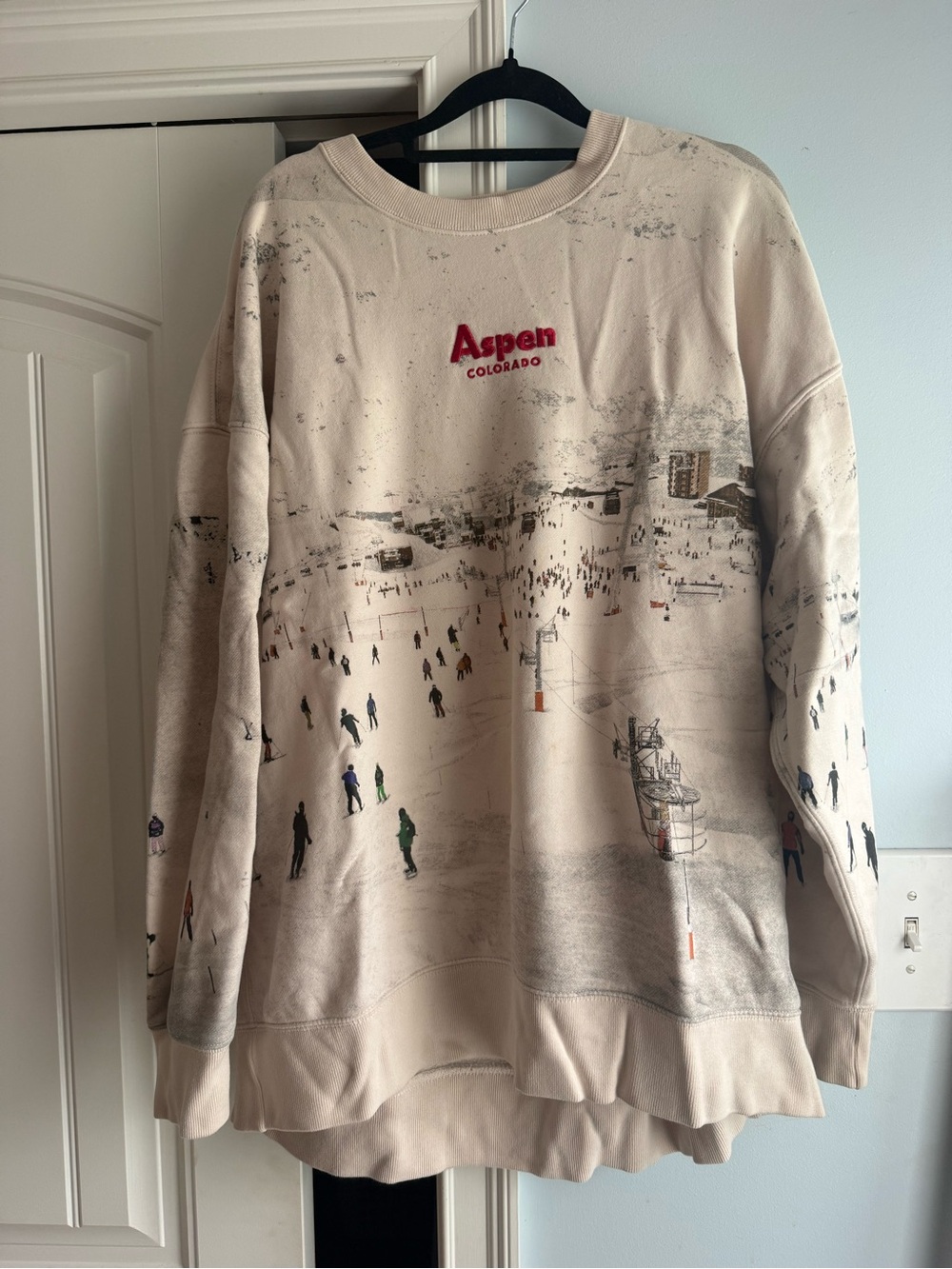 Abercrombie Colorado Cream Ski Resort Graphic Sweatshirt